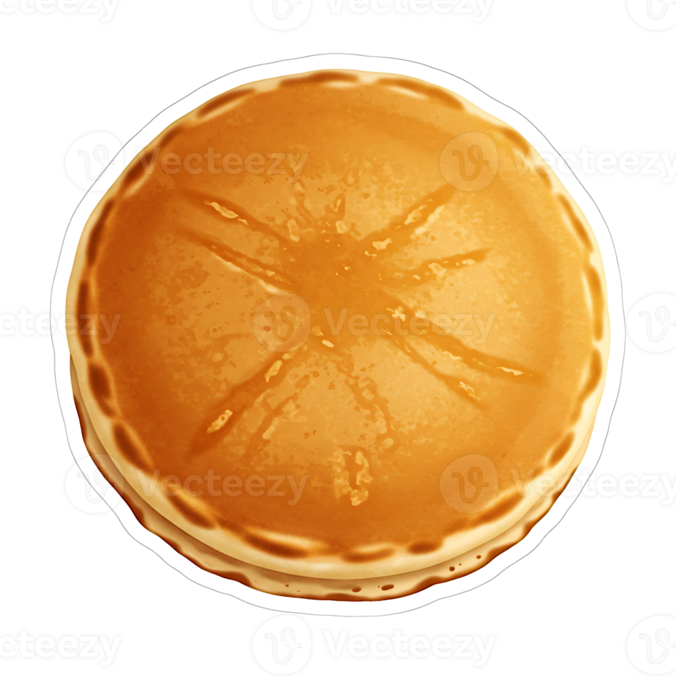 Soft round pancakes with syrup topping suitable for culinary content png