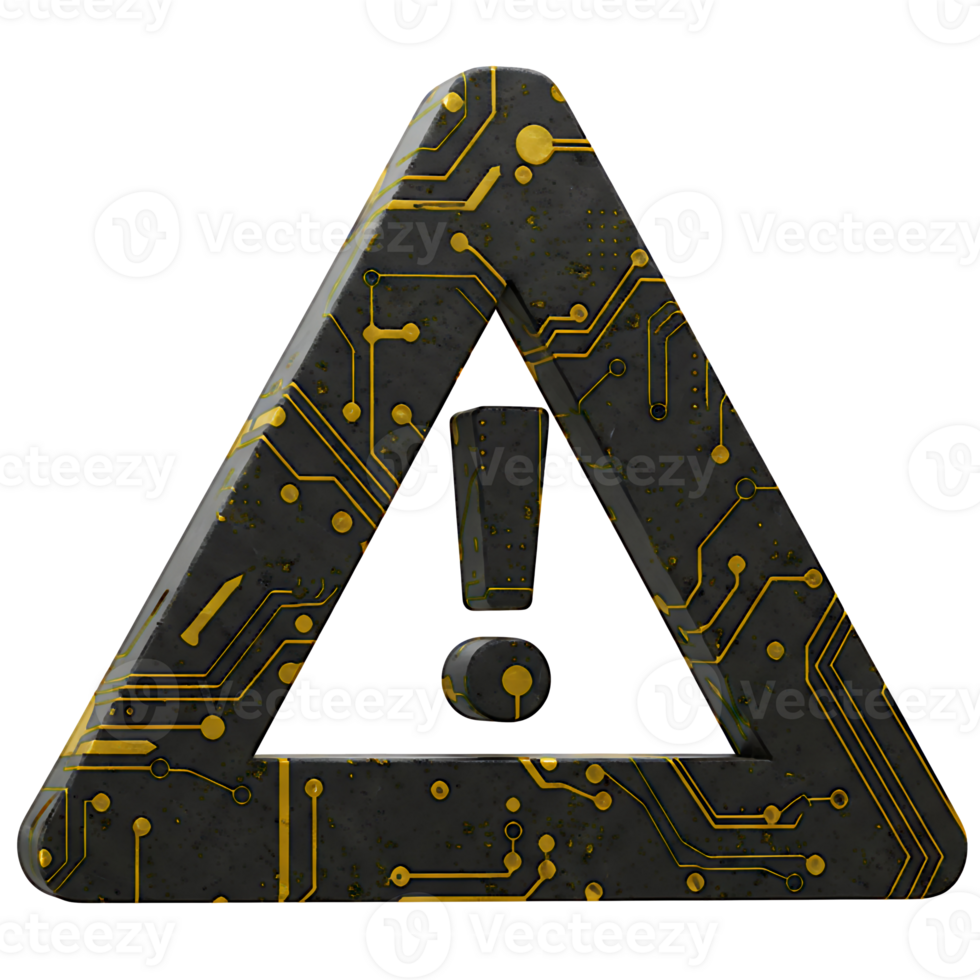 Warning Alert Sign Circuit Board Technology Background png