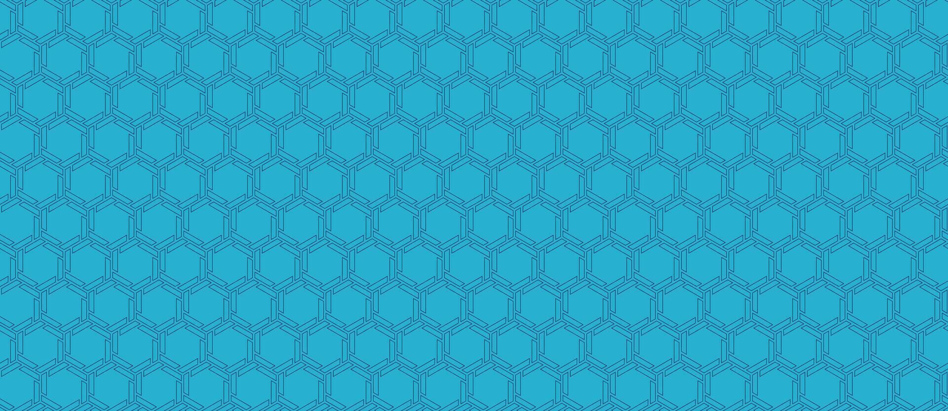 Abstract teal hexagon pattern background. Perfect for website banners, presentations, or textile design. Repeatable geometric texture evokes concepts of connection, structure, and technology. vector