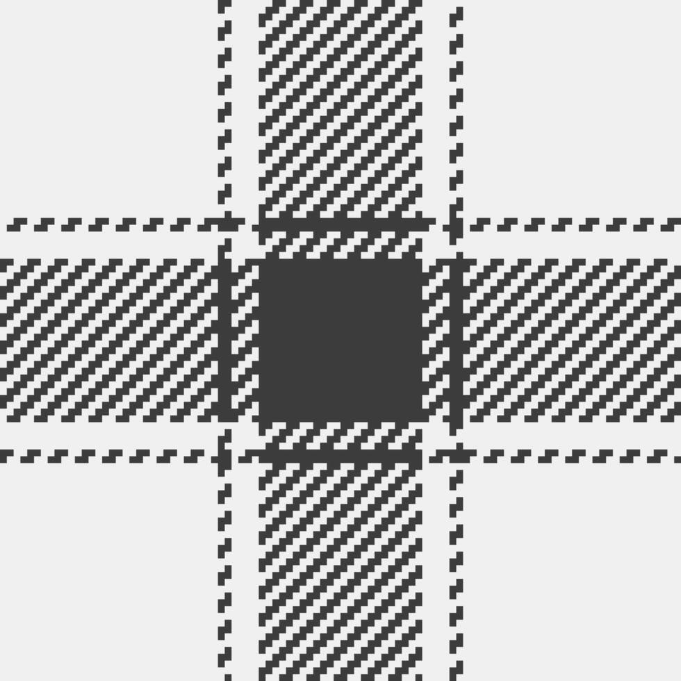 Stylish monochrome plaid pattern. Perfect for textile design, website backgrounds, or fashion illustrations. The minimalist black and white design offers versatility and a modern aesthetic. vector