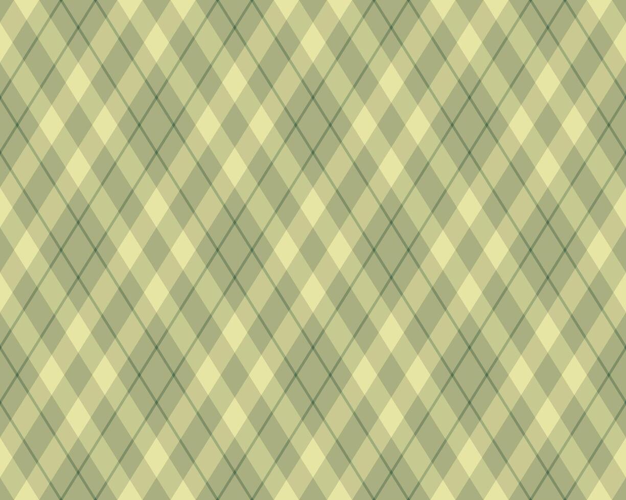 Elegant diagonal plaid pattern in muted greens and beige. Perfect for backgrounds, textile designs, or creating a subtle, sophisticated aesthetic. vector