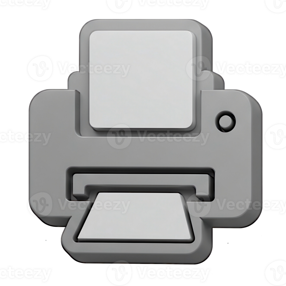 Modern Gray 3D Printer Digital Printing Technology png