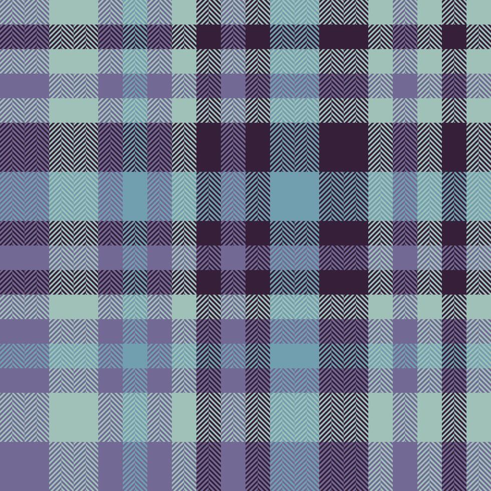 Stylish plaid pattern in shades of blue and purple, perfect for backgrounds, textiles, or graphic design. A modern, versatile texture for creative projects. vector