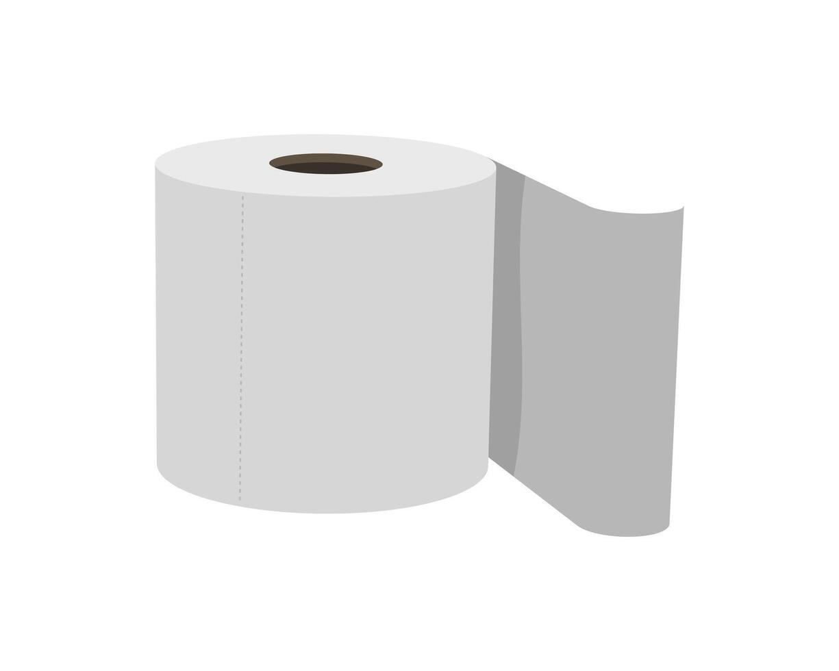 Clean, minimalist illustration of a toilet paper roll. Perfect for hygiene, cleanliness, or bathroomrelated designs. Simple yet effective, this image conveys freshness and functionality. vector