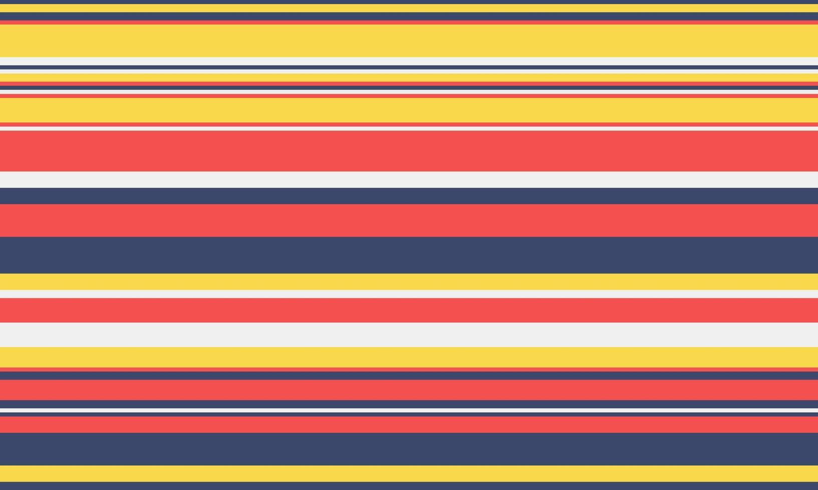 Vibrant horizontal stripes in yellow, red, and blue create a cheerful, energetic pattern. Perfect for website backgrounds, textiles, or any project needing a bold, graphic element. vector