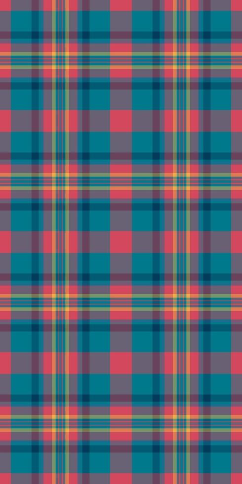 Newborn background check, cute plaid textile fabric. Decorative tartan pattern texture seamless in pastel and cyan colors. vector