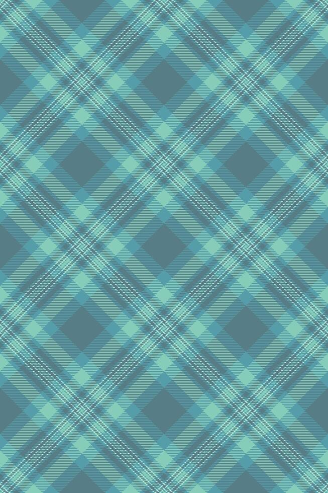 Elegant teal and mint green plaid pattern. Perfect for textile design, fashion, websites, and branding. Subtle yet stylish, this repeating texture offers a sophisticated visual appeal. vector