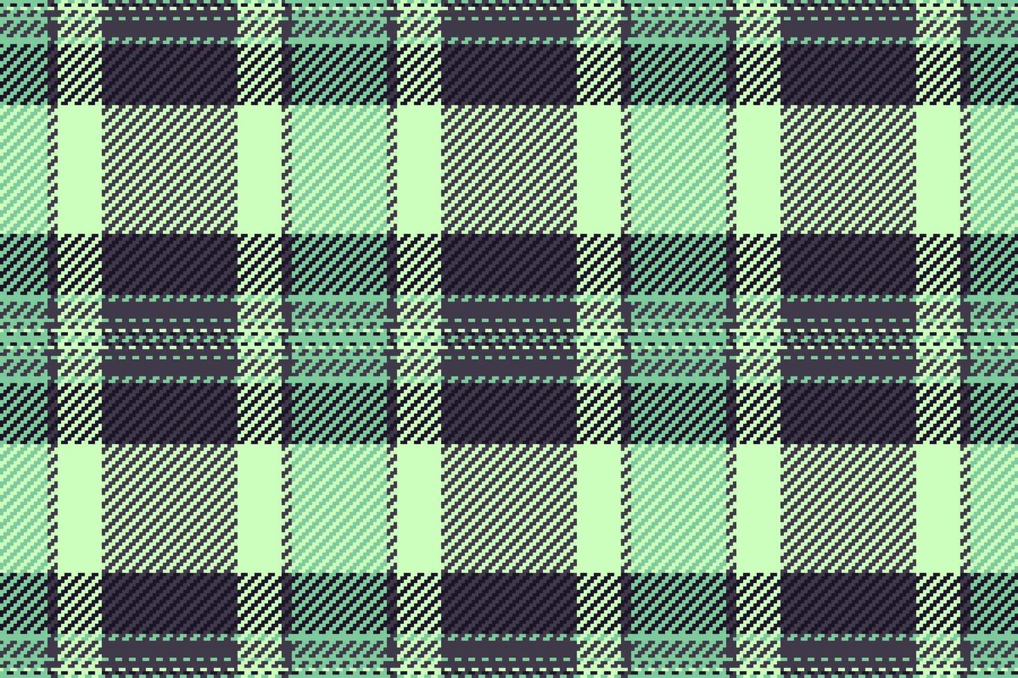 Stylish pastel green and dark gray plaid pattern. Perfect for textile design, fashion, website backgrounds, and more. The subtle texture and repeating design offer a versatile and modern aesthetic. vector