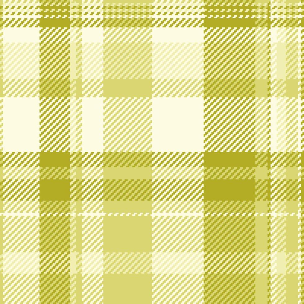 Elegant pale yellow and olive green plaid pattern. Perfect for textile designs, website backgrounds, or stationery. Subtle texture and soft color palette evoke feelings of calm and sophistication. vector