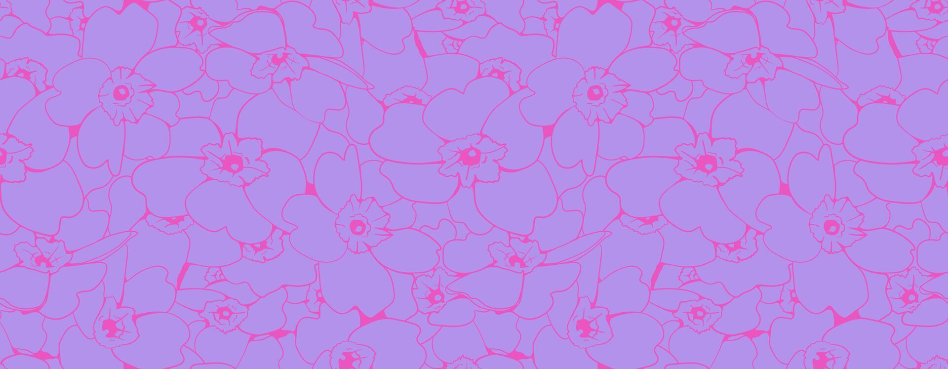 Abstract pastel purple floral pattern. A seamless design of stylized flowers, perfect for backgrounds, textiles, or website design. Evokes feelings of serenity and gentle beauty. vector