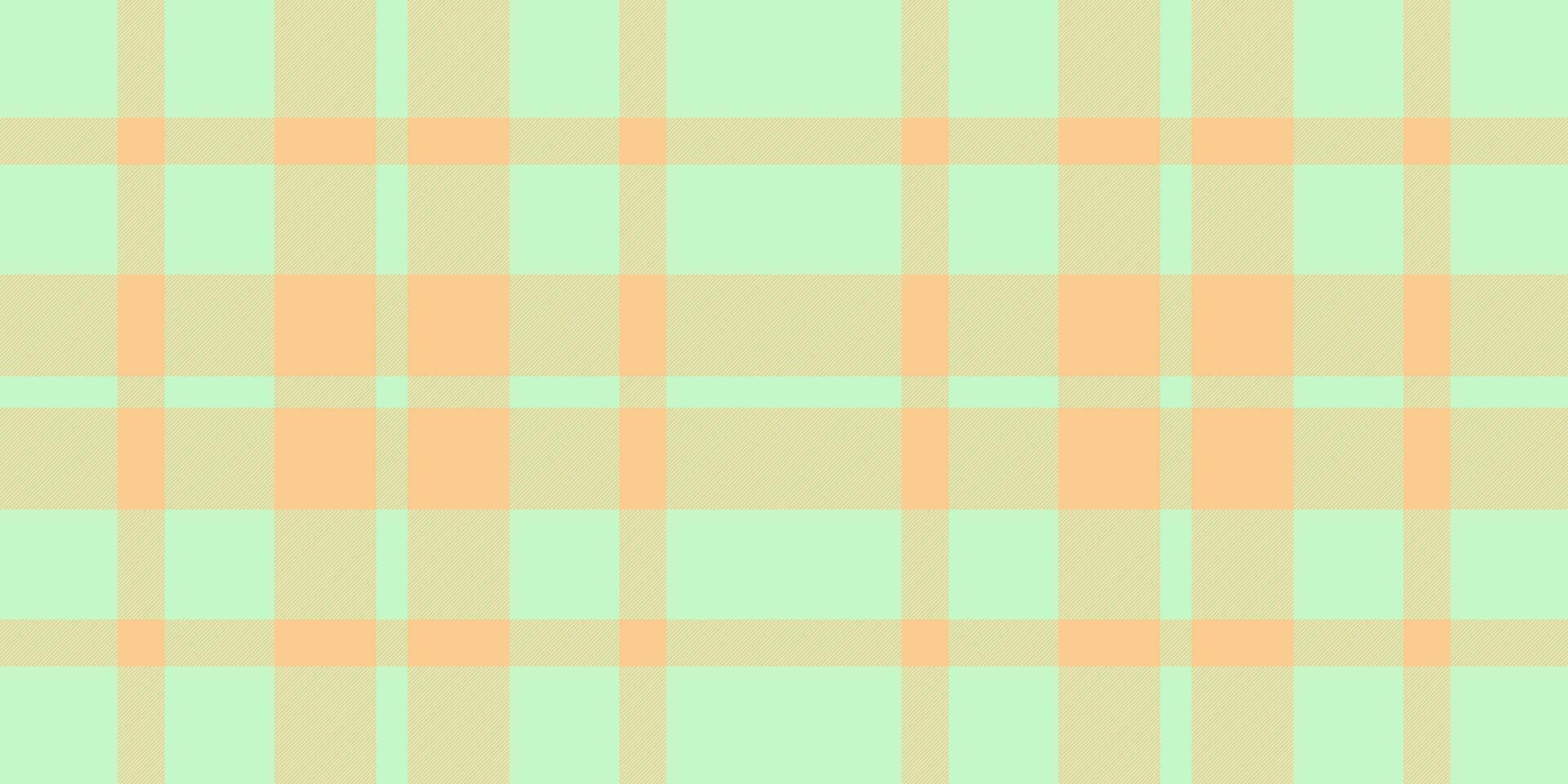 Pastel plaid pattern. Soft, calming mint green and peach tones create a gentle, repetitive texture ideal for backgrounds, textiles, or website designs. vector
