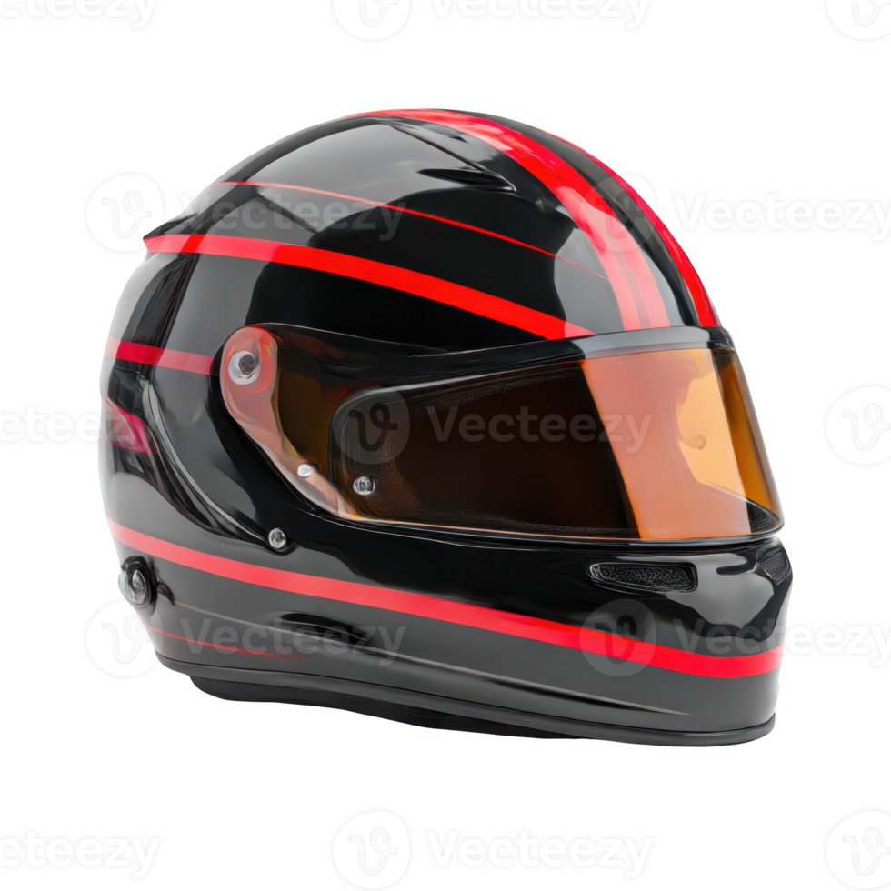 Helmet racing protection safety red stripes isolated on transparent background. png