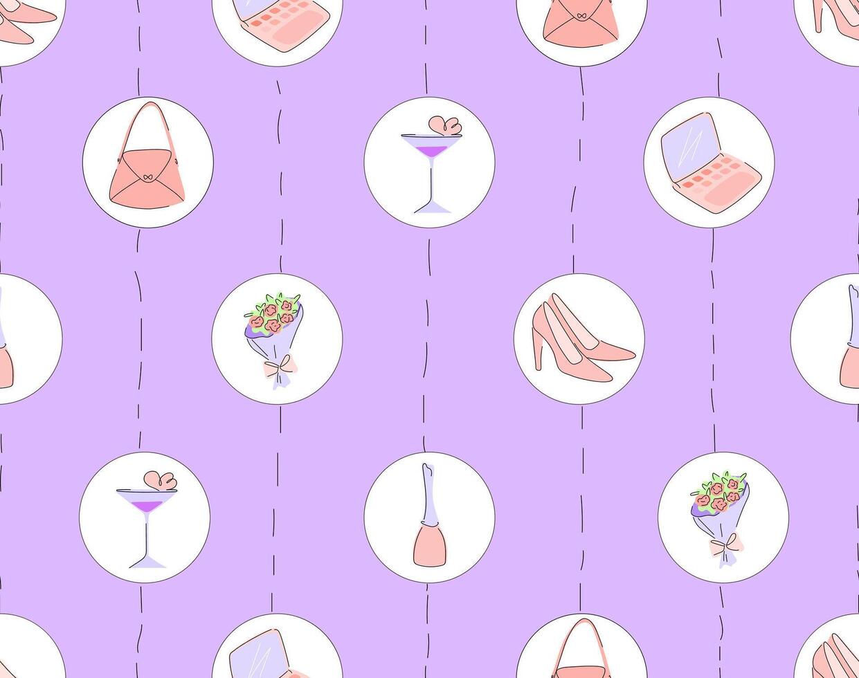 Seamless pattern illustration for stunning glamorous backgrong. vector