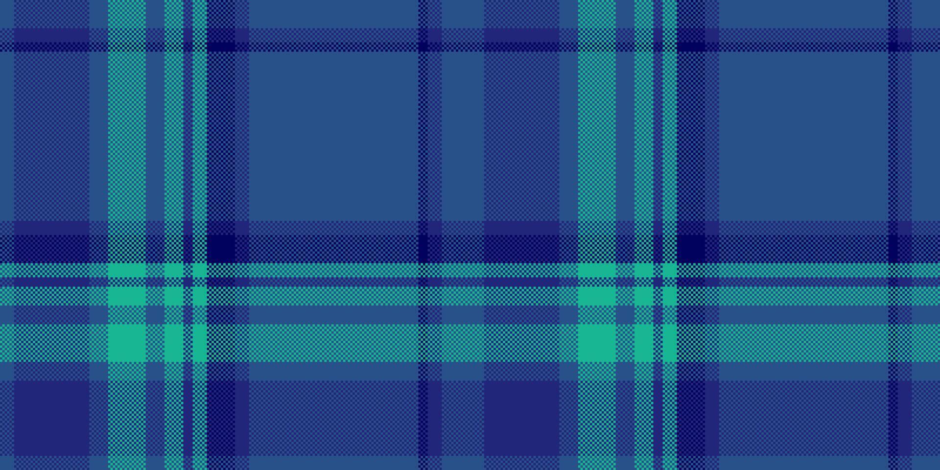 Seamless teal and navy blue plaid pattern. Perfect for textile design, website backgrounds, or fashion projects. This vibrant, textured image evokes feelings of warmth and comfort. vector