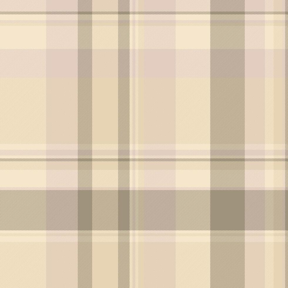Subtle beige and taupe plaid pattern. Perfect for textile designs, website backgrounds, or packaging. Evokes feelings of calm and sophistication. vector