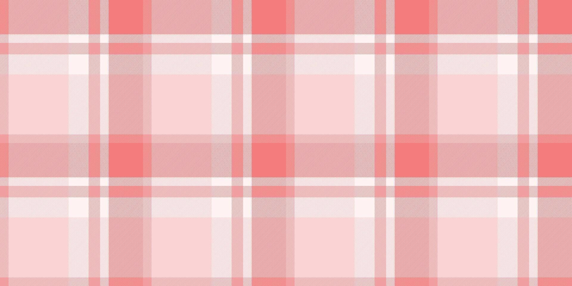 Soft pink and white plaid pattern. Perfect for backgrounds, textile design, or feminine branding. This subtle, elegant texture offers a versatile and calming aesthetic. vector