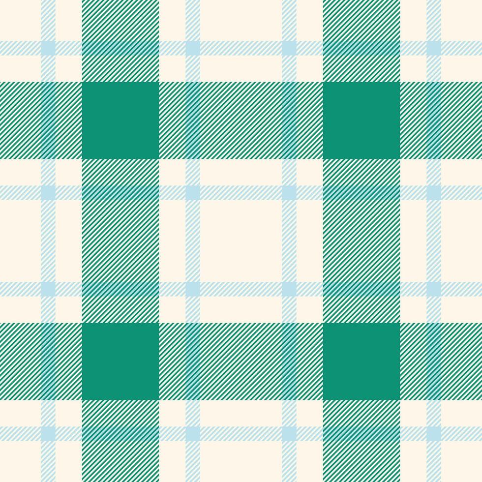 Elegant teal and cream plaid pattern. Perfect for textile design, website backgrounds, or crafting projects. This calming, textured image evokes feelings of comfort and style. vector