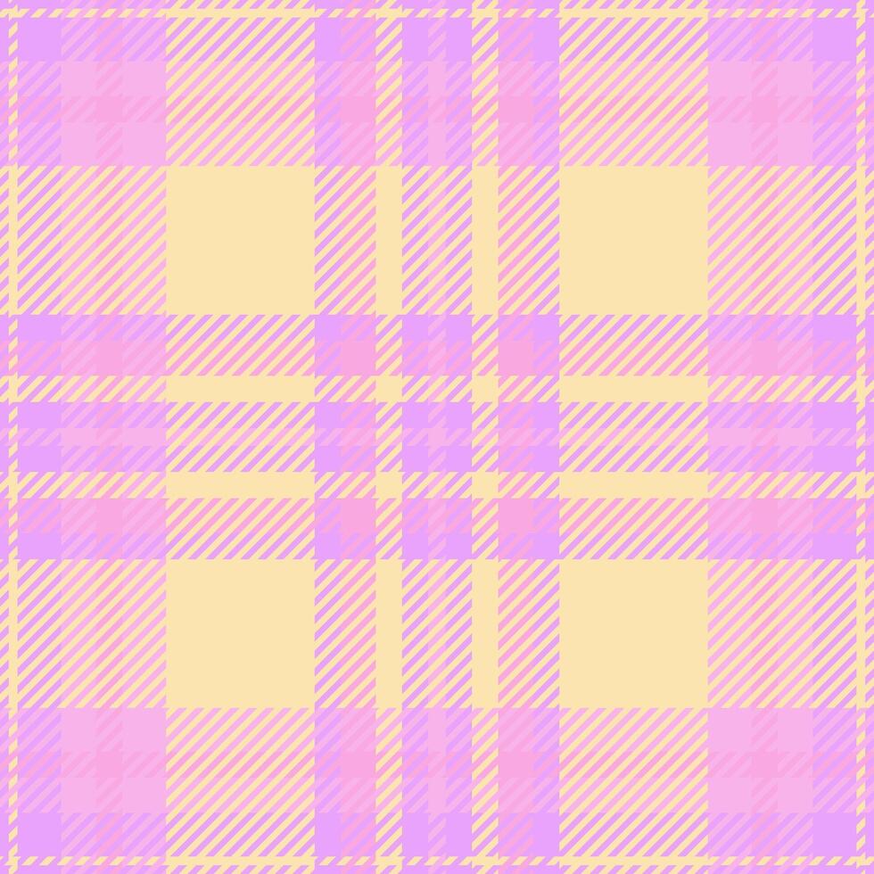 Pastel pink and yellow plaid pattern. Perfect for textile design, fashion, websites, and scrapbooking. Soft, gentle texture evokes feelings of warmth and comfort. vector