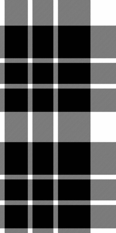 Stylish black, white, and gray plaid pattern. Perfect for textile design, fashion, website backgrounds, or any project needing a sophisticated geometric texture. vector