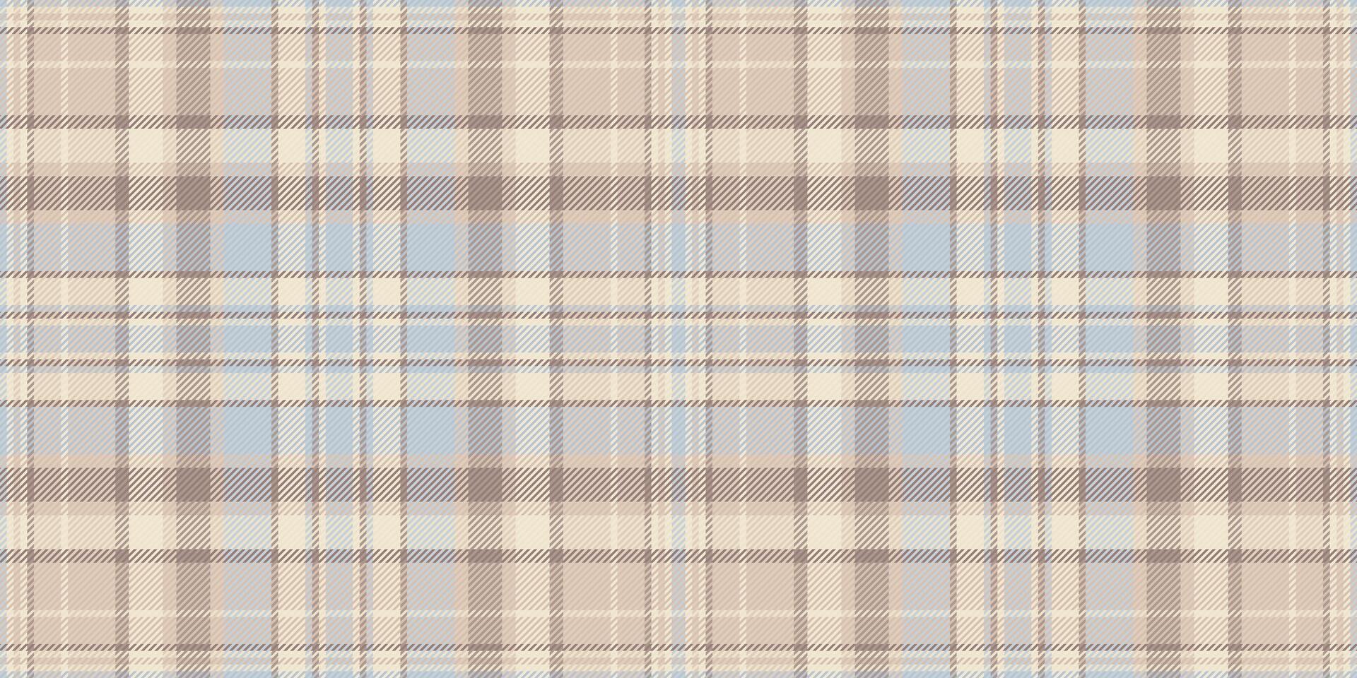 Soft pastel plaid pattern in beige, light blue, and brown. Perfect for textile design, fashion, or website backgrounds. Evokes feelings of warmth, comfort, and tranquility. vector