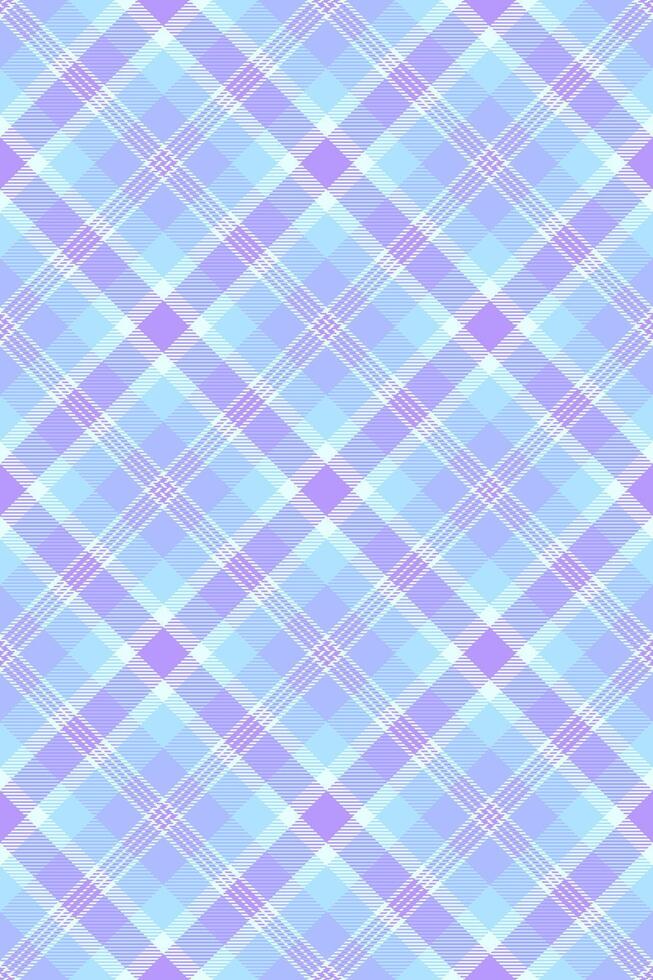 Pastel blue and purple plaid pattern. Perfect for textiles, apparel, website backgrounds, or scrapbooking projects. Soft, dreamy aesthetic evokes feelings of tranquility and gentleness. vector