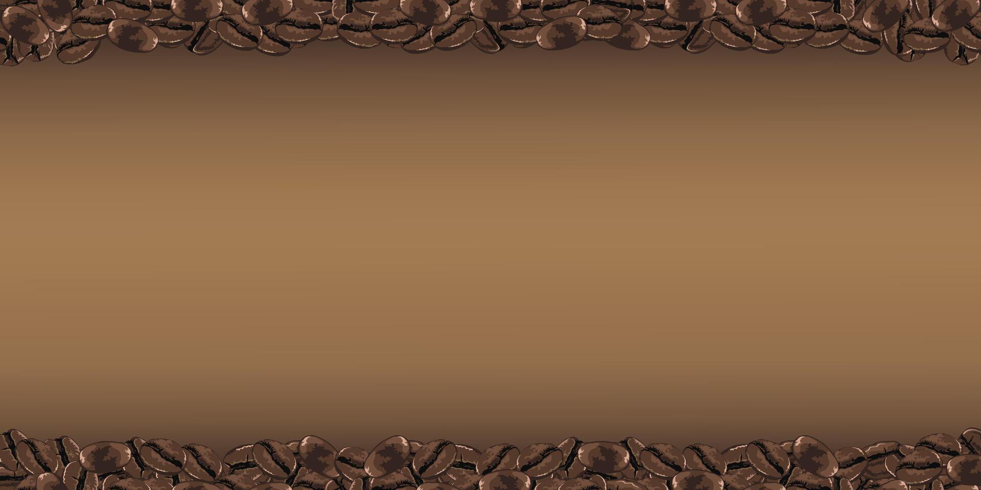 Frame. Banner. Coffee beans. Frame of fried coffee beans. illustration vector