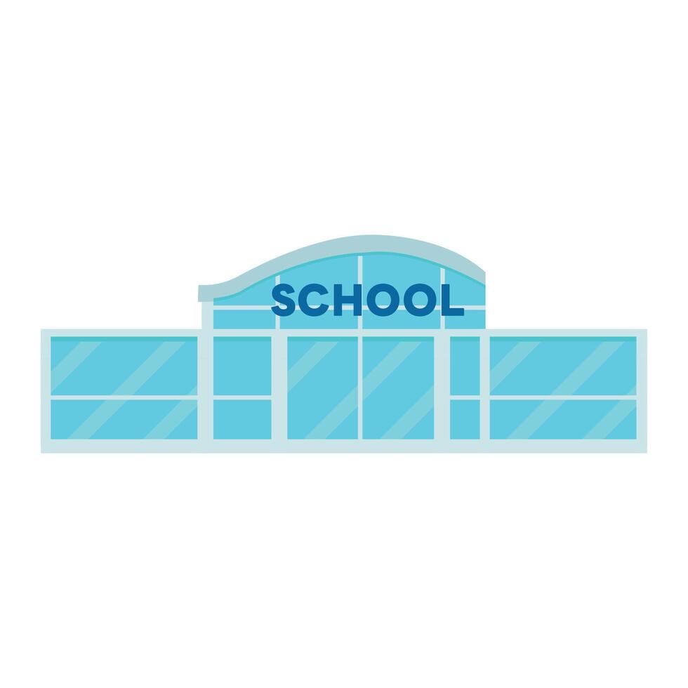 Modern Educational Building Flat Art vector