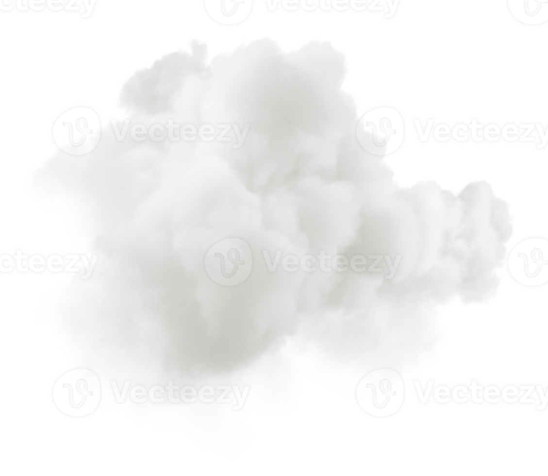 Isolate freedom smooth clouds shapes on transparent backgrounds 3d rendering png