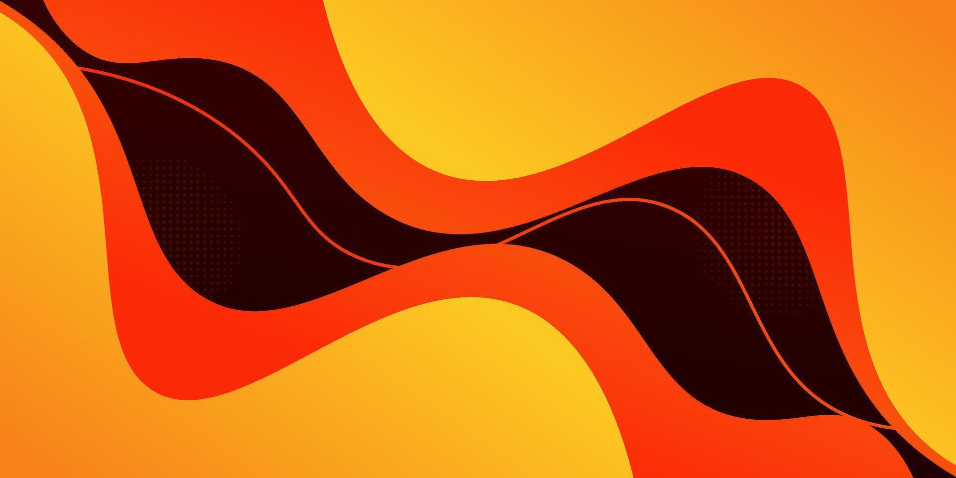 Abstract wave background with colorful orange wave fluid pattern. Trendy wave banner concept background. Eps10 vector