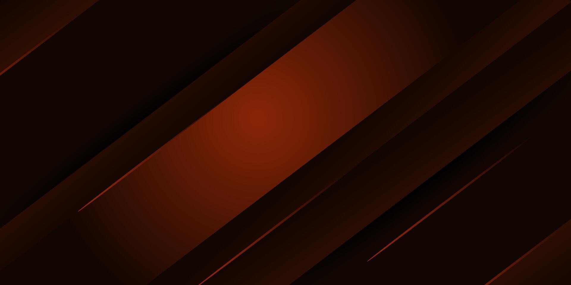 Abstract dynamic dark orange gradient illustration background with simple shadow pattern in rectangular shape with 3D look. Eps10 vector