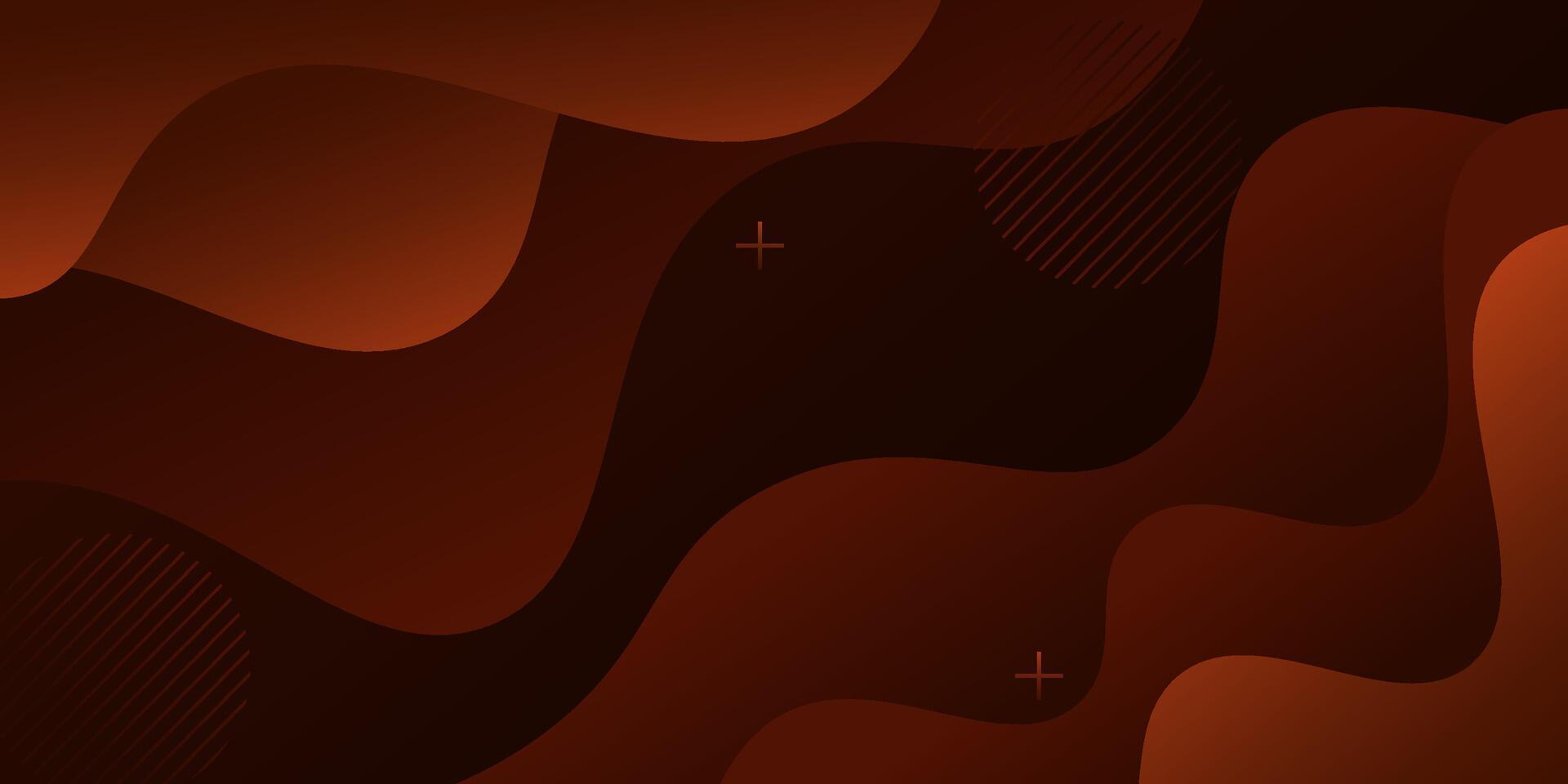 Abstract colorful dark orange liquid background. Simple design wave liquid pattern. Eps10 vector