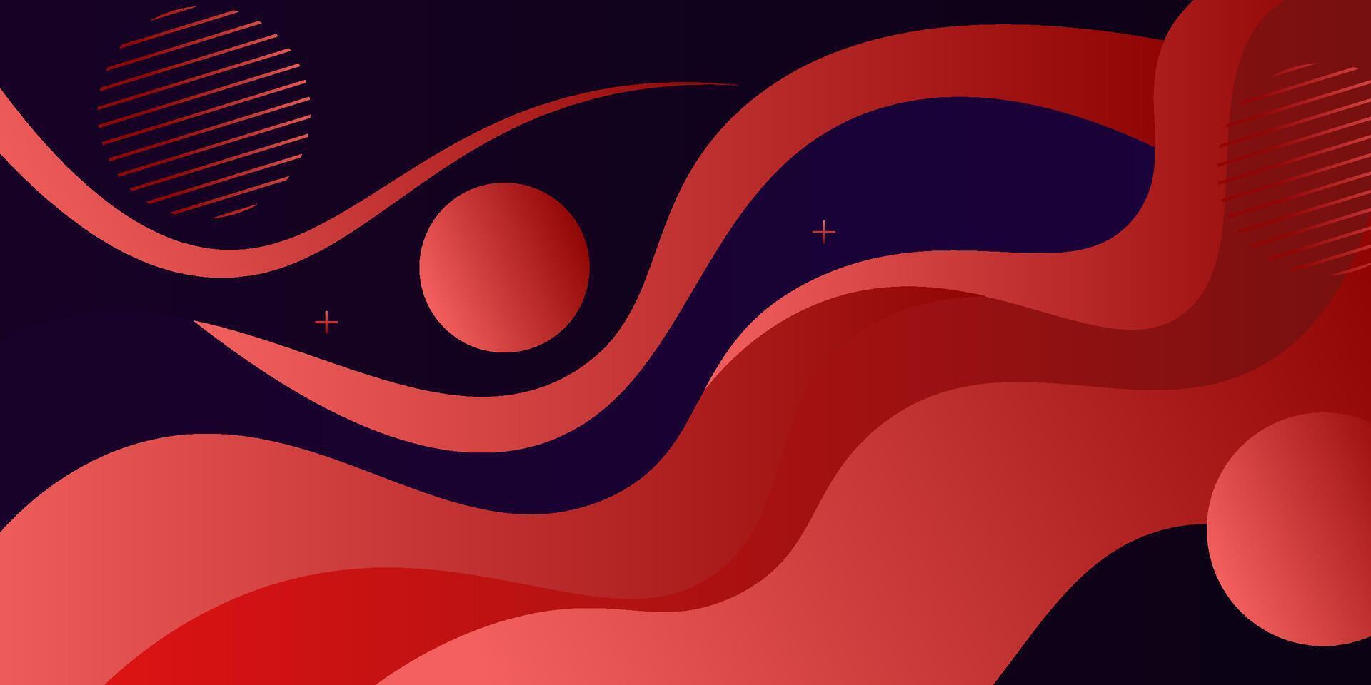 Paper Cut Wave Shape on blue background. Soft red layered wave design for business presentation, flyer, poster. Eps10 vector