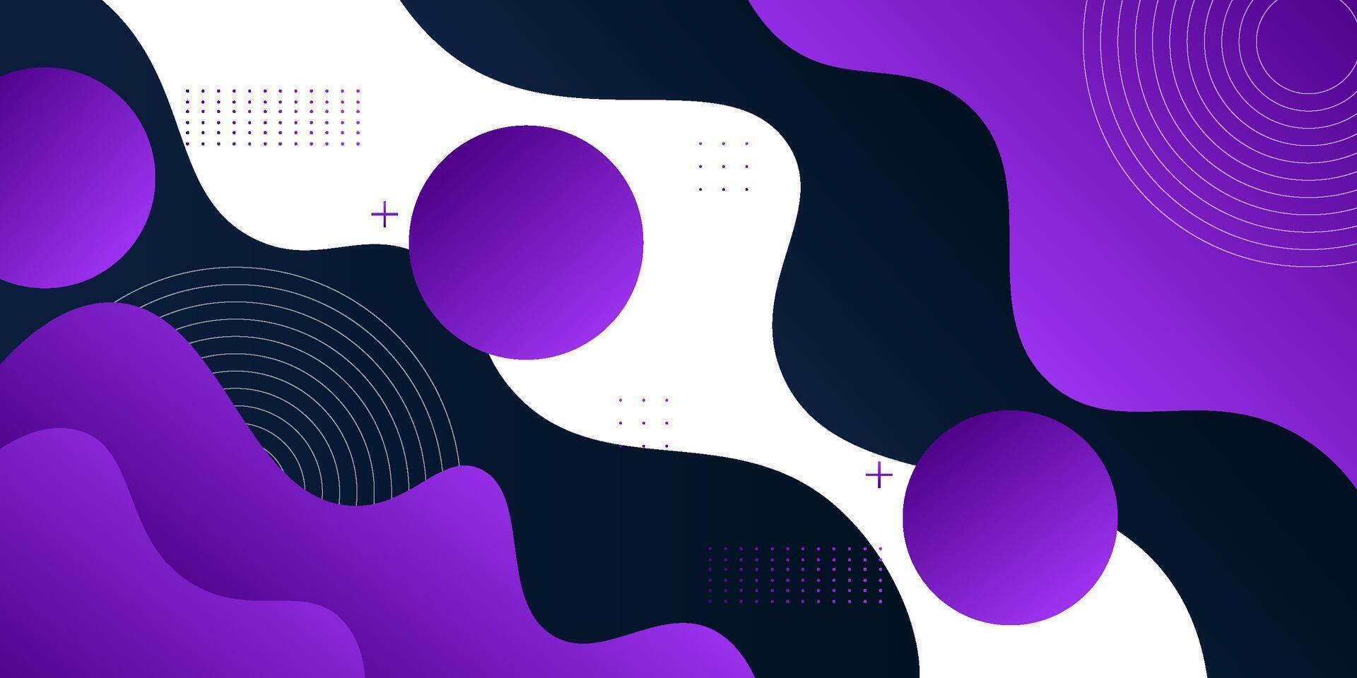 Abstract purple and blue wave banner background. Trendy design for poster, flyer or other. eps10 vector