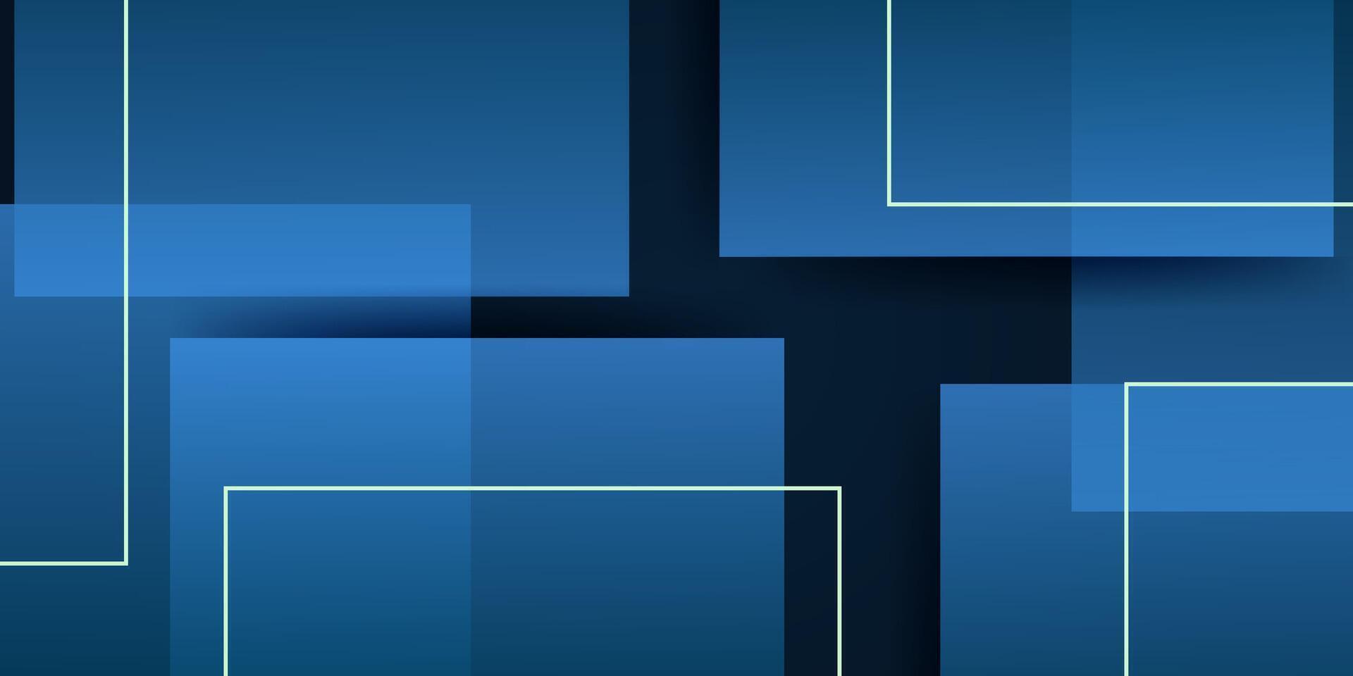 Modern abstract blue geometric background overlapping squares. Cool pattern with lines on simple style background. Eps10 vector