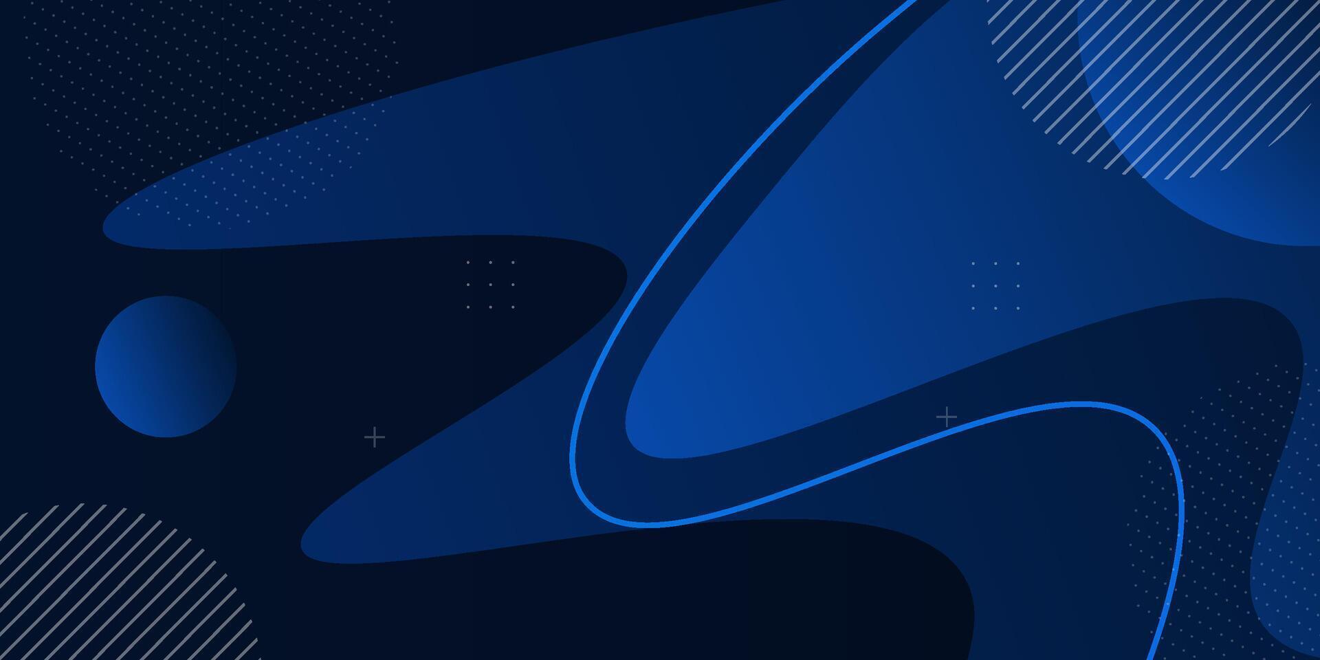 Abstract blue dynamic background. Simple overlapping pattern with curved lines. Eps10 vector