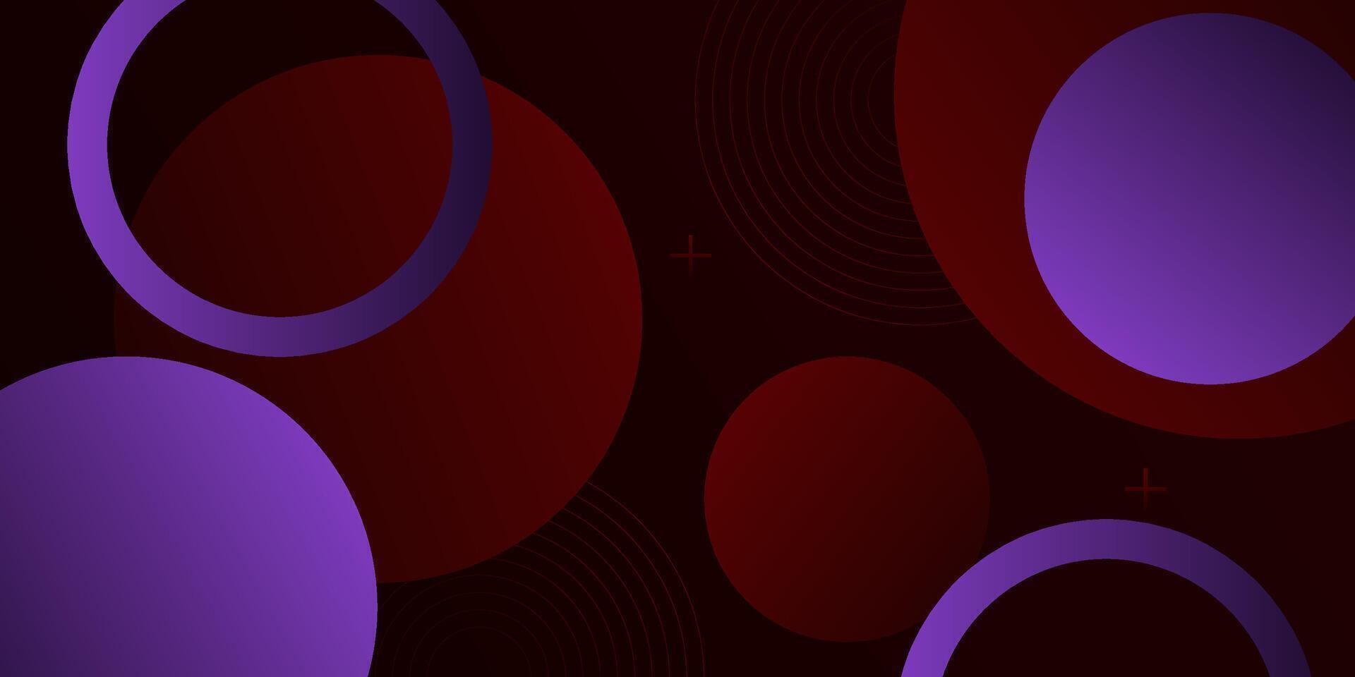 Abstract colorful red and purple circle 3D background. Overlapping circle shape pattern background concept. Eps10 vector