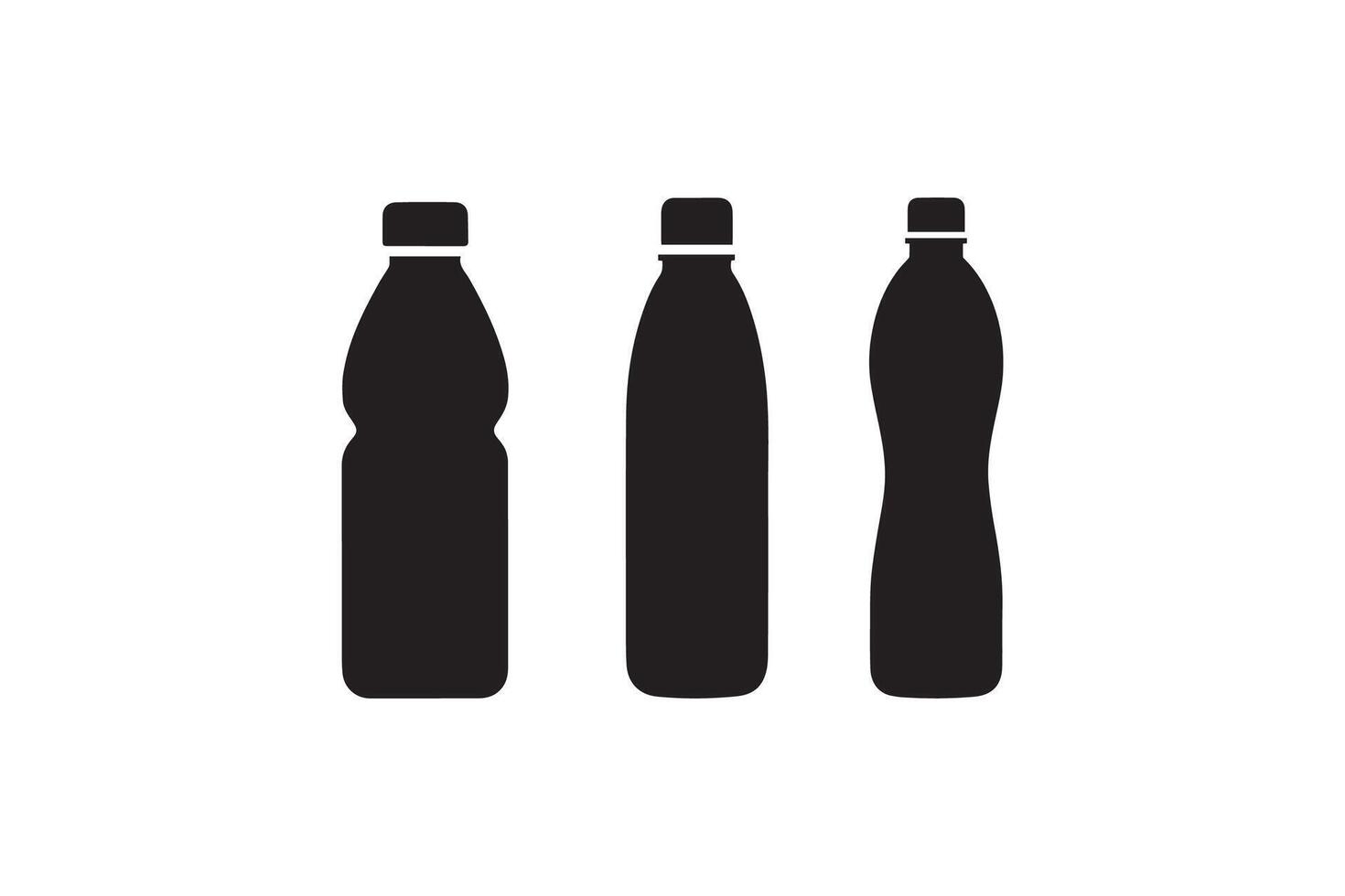 Three bottles of soda on a white background vector