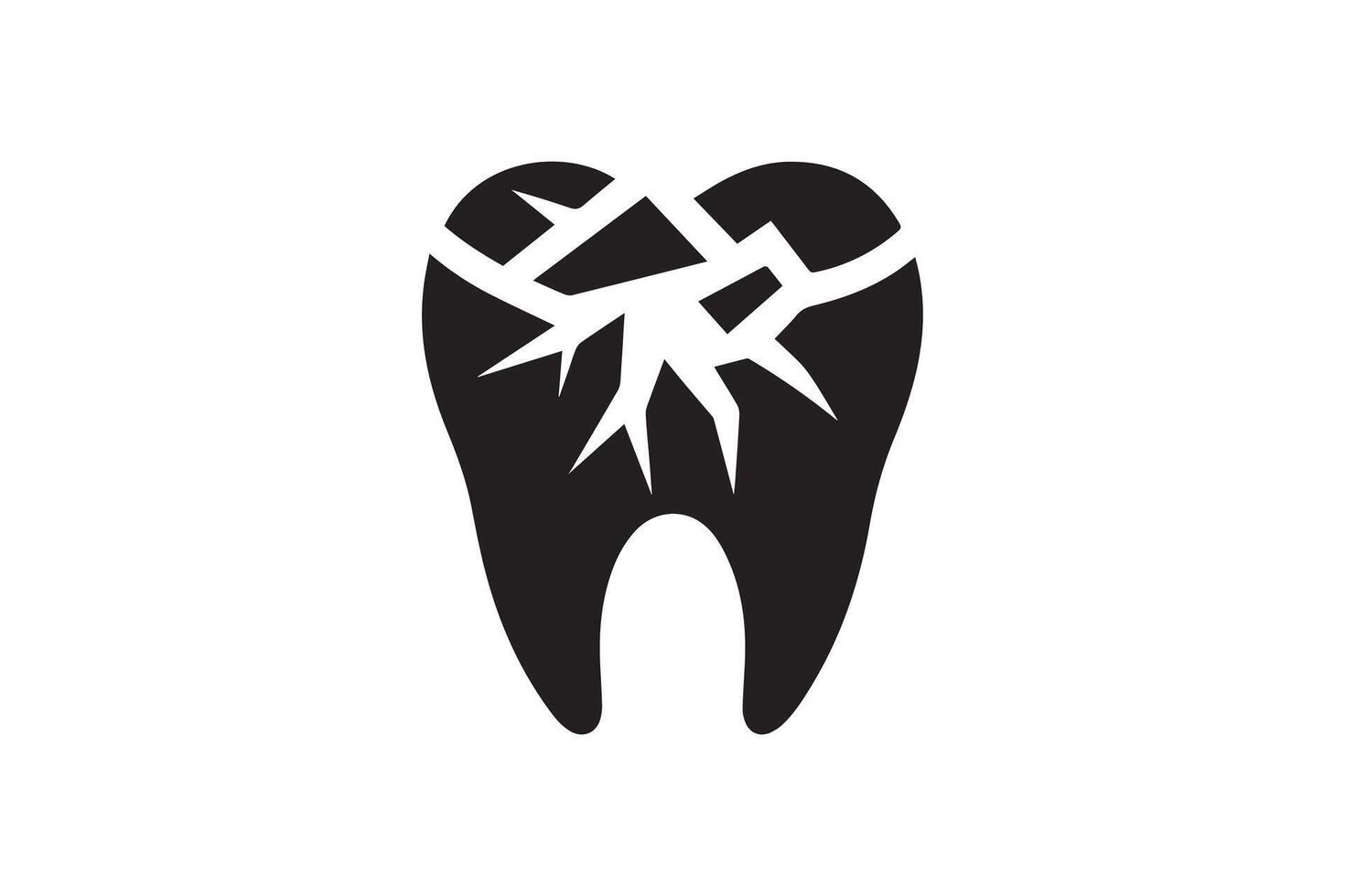 Tooth broken icon, illustration vector