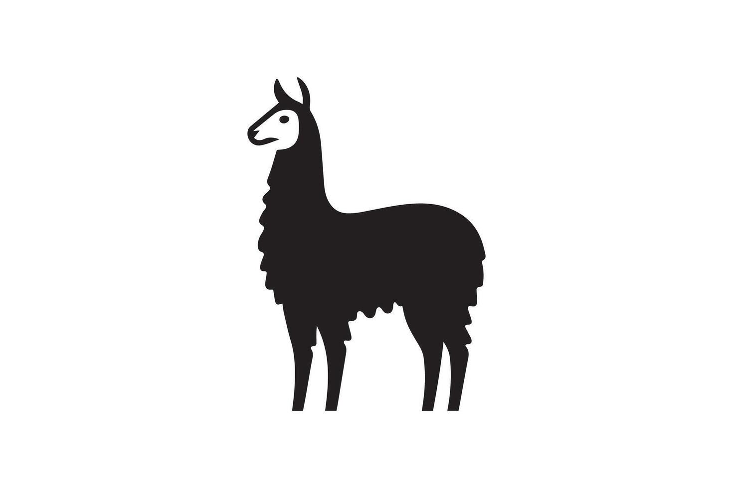Llama icon illustration on white background vector
