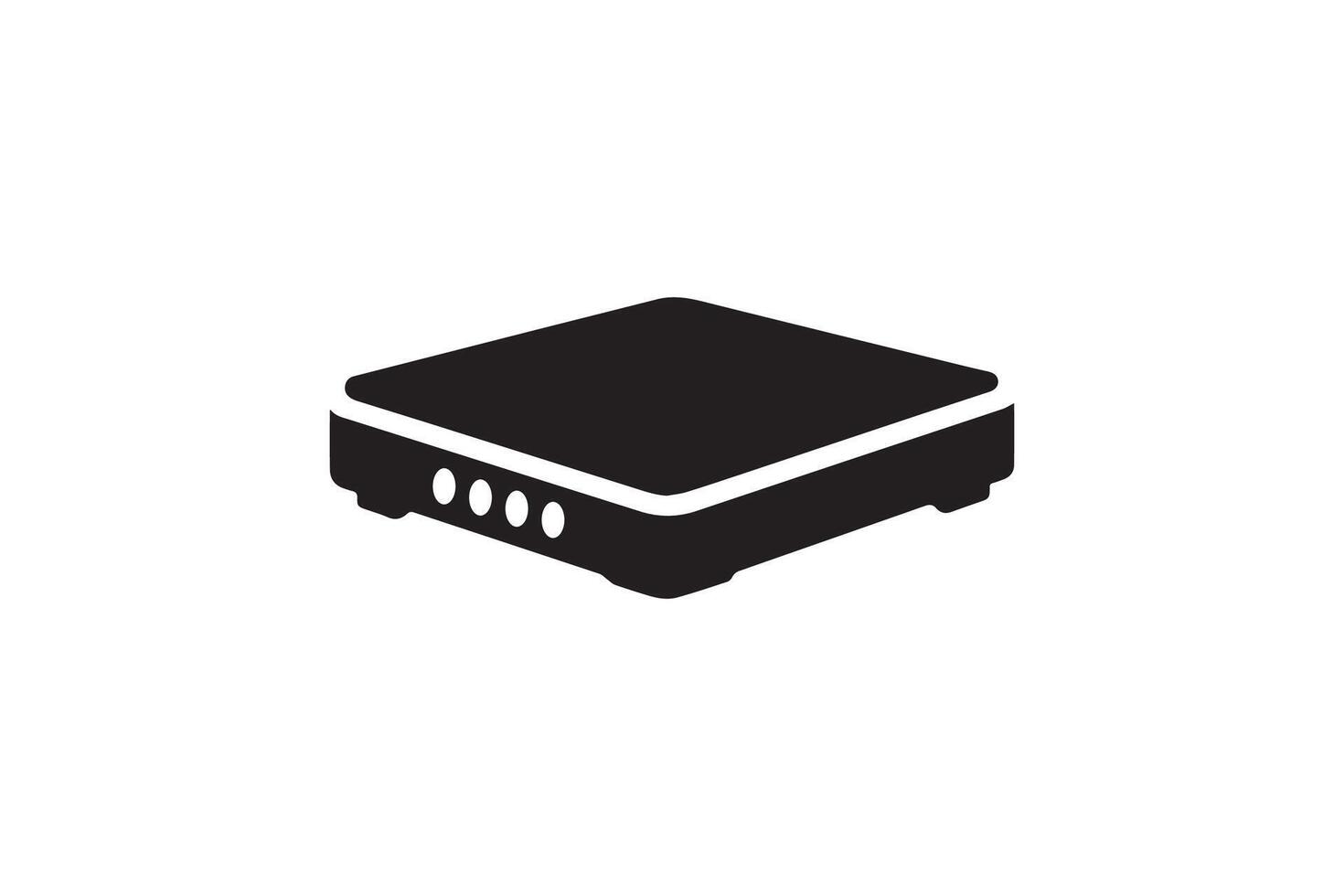 A black and white image of a computer on a white background vector