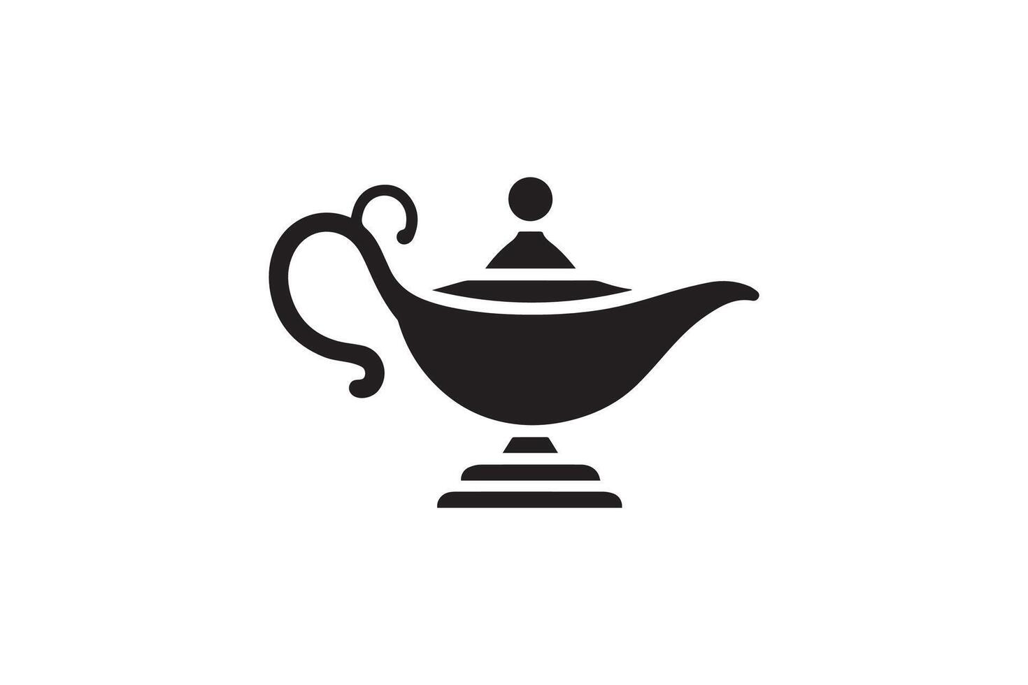 Magic lamp icon illustration on white background vector