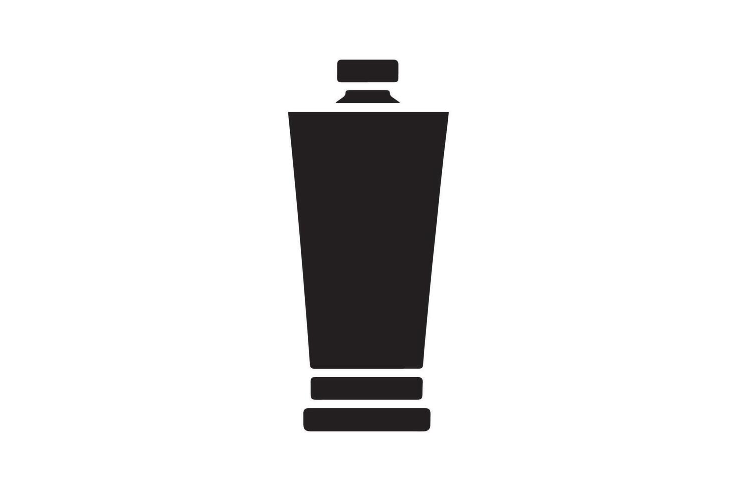 A black and white bottle of perfume on a white background vector