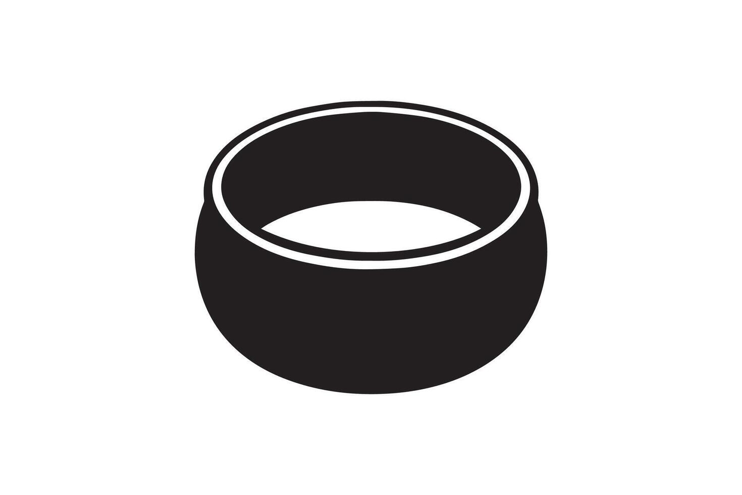 A black and white illustration of a cup vector