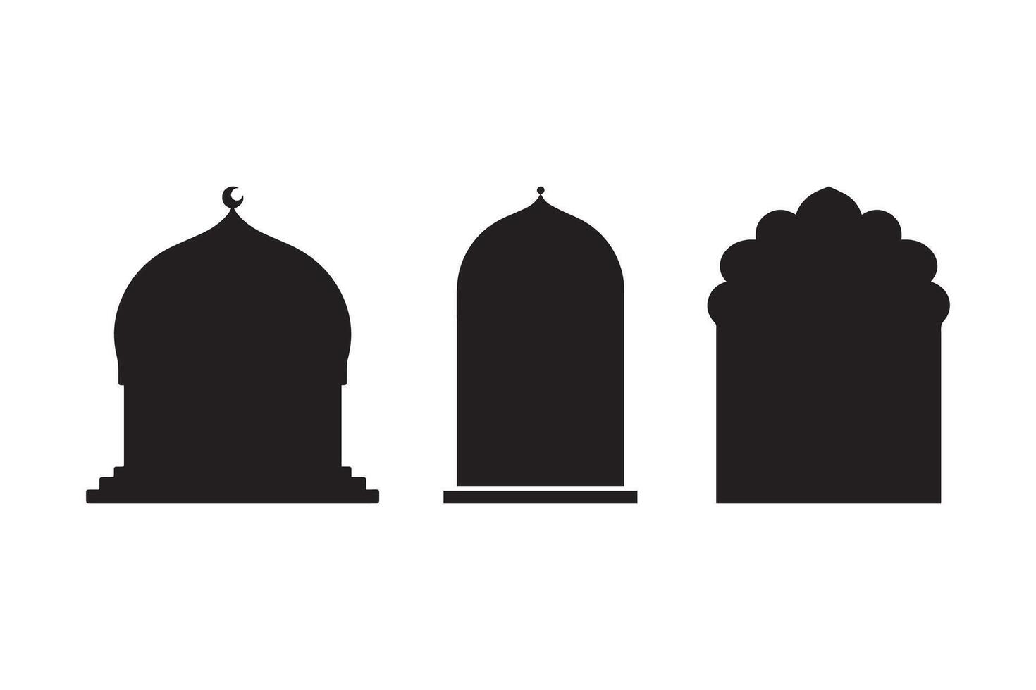 Islamic architecture mosque icon illustration vector