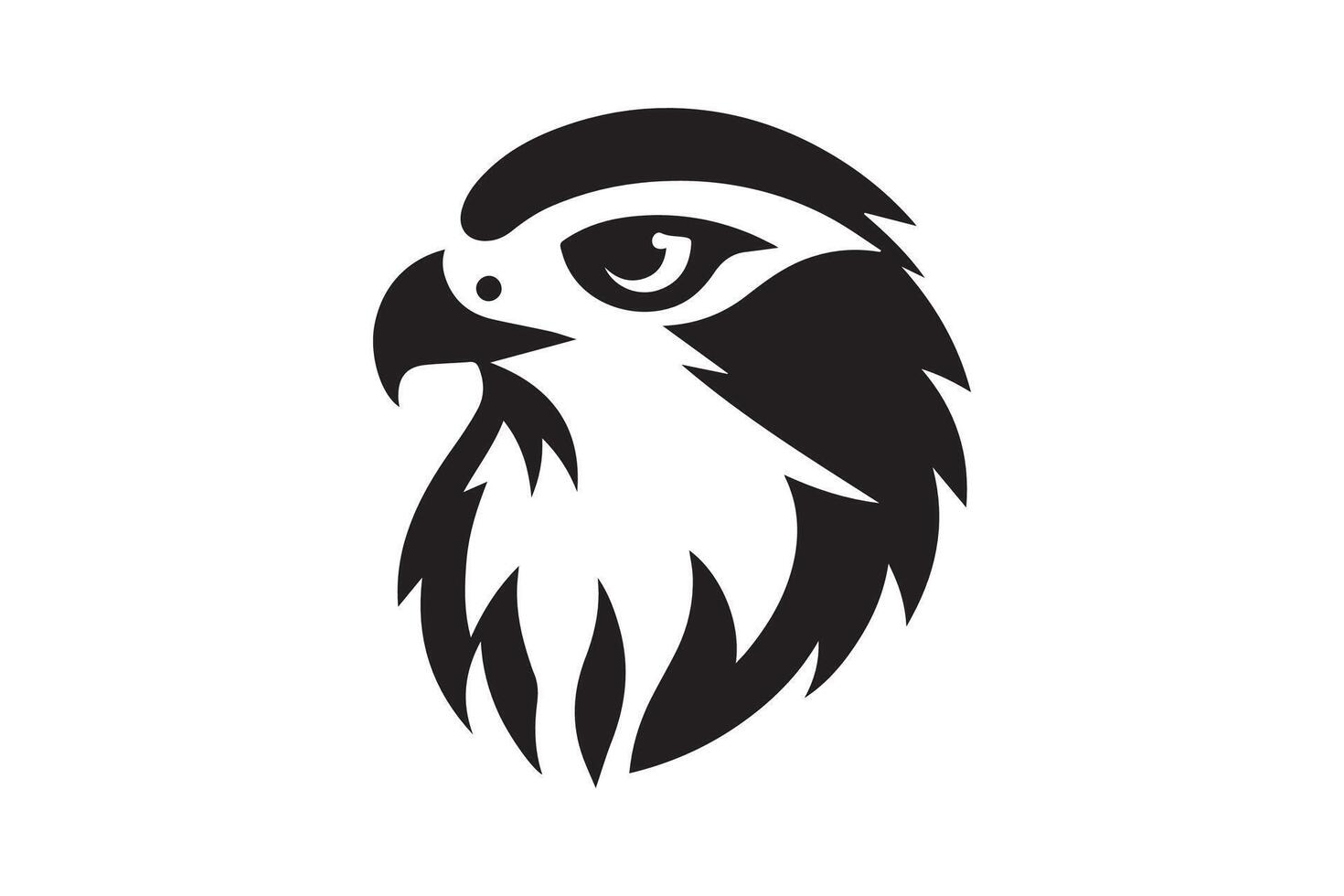 A black and white logo of an eagle vector