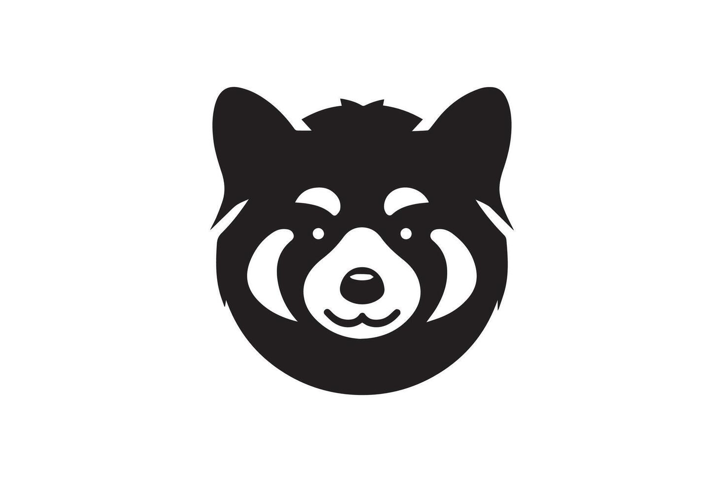 A black and white bear head logo vector