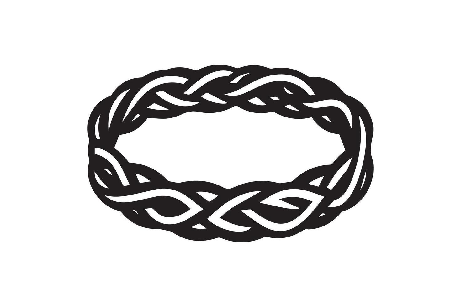 A black and white illustration of a celtic knot vector