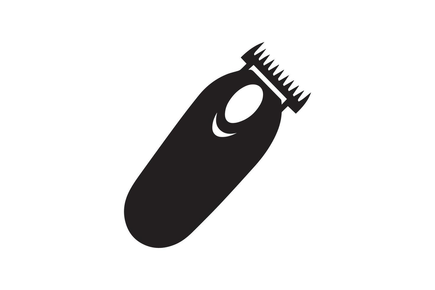 A black and white illustration of a razor vector