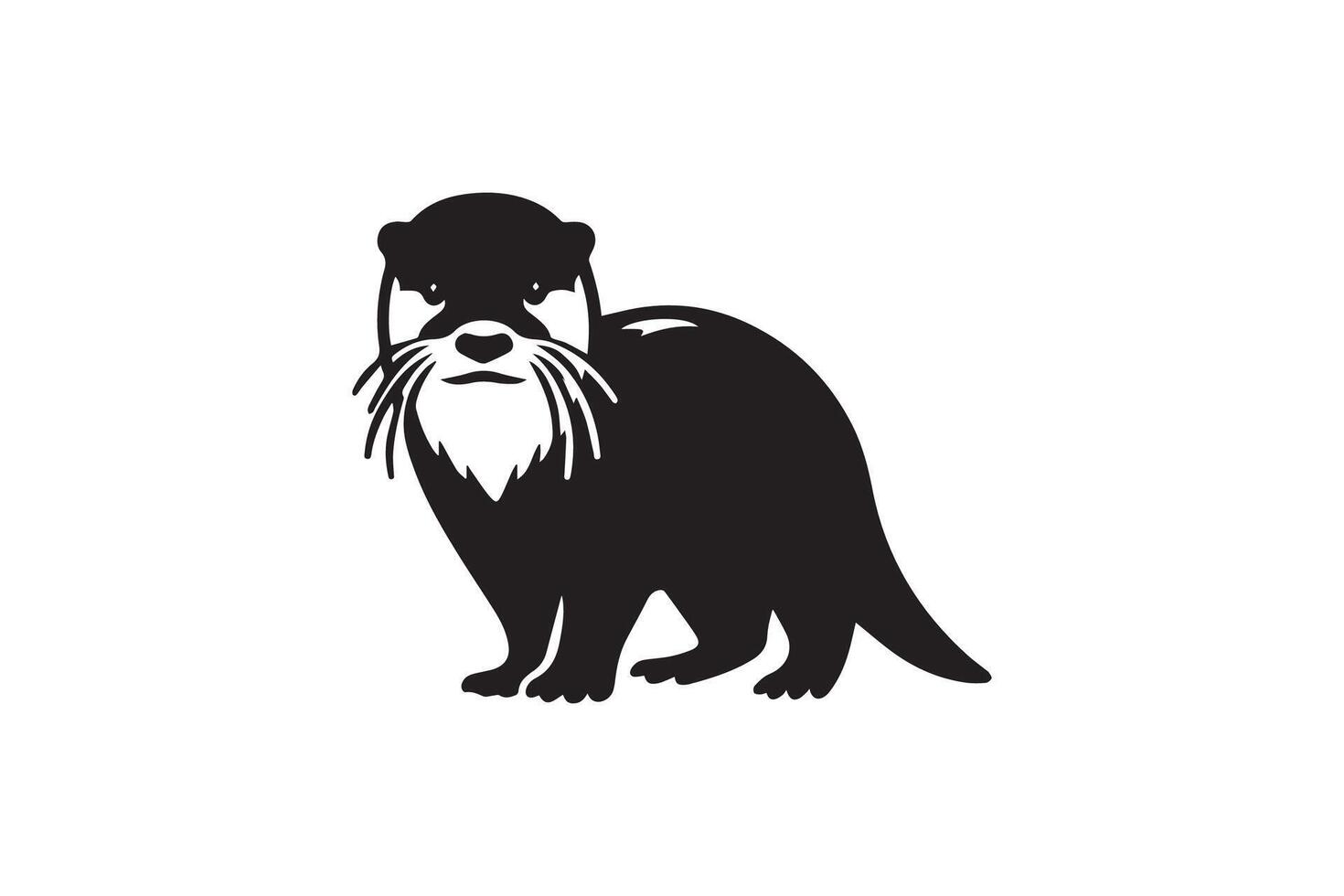 Otter logo illustration vector