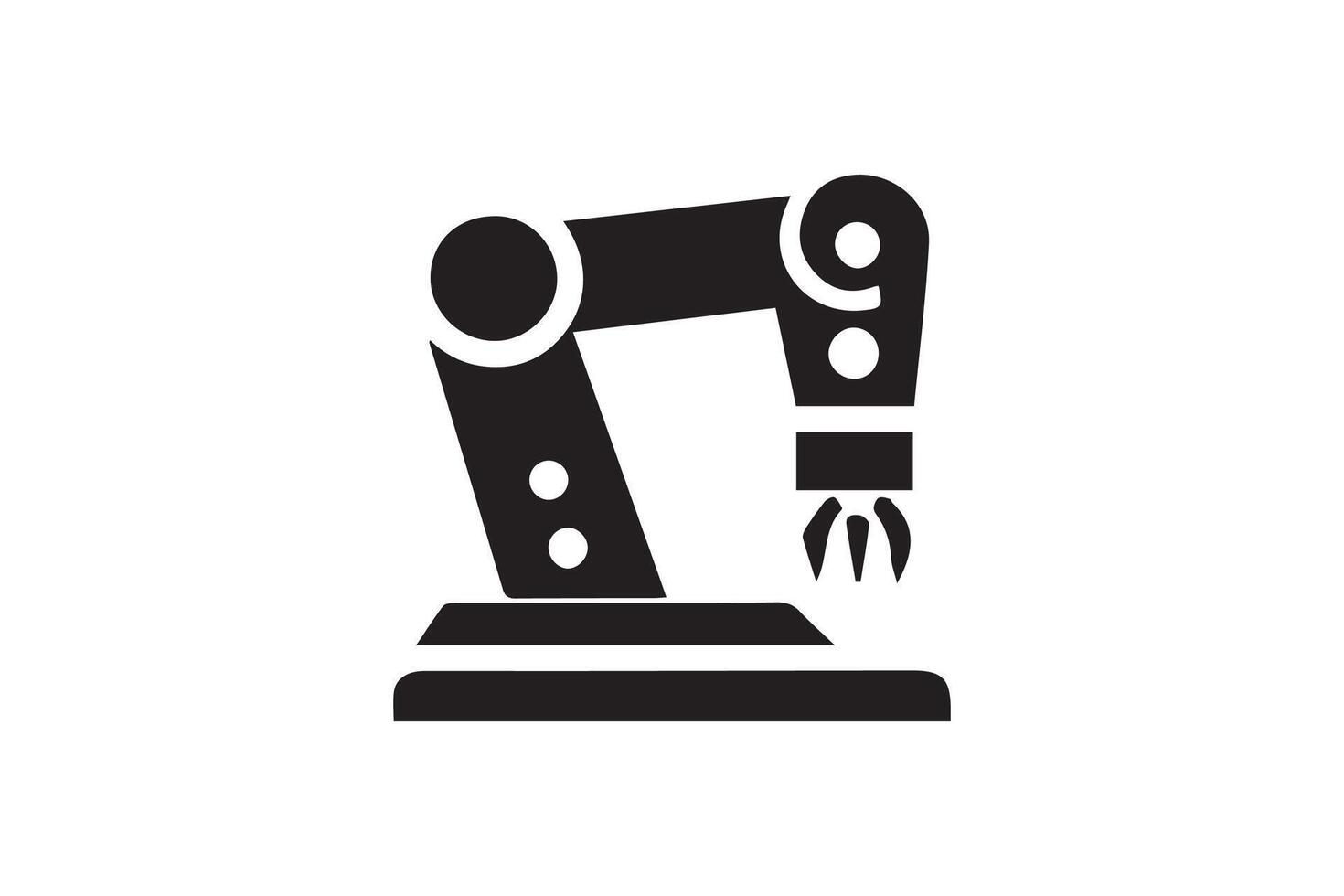 A robot arm icon on a white background vector